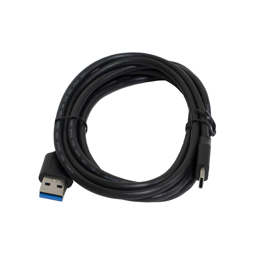 Дата кабель USB 3.0 AM to USB-C 2.0m black Patron (CAB-PN-USB3-TYPEC-2M), фото 1
