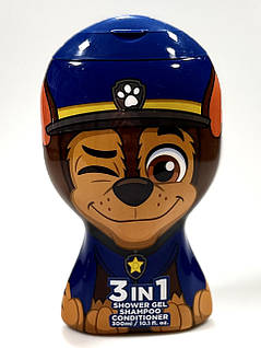 Детский гель для душа 3в1 Paw Patrol Chase, шампунь + гель + кондиционер, 300 мл