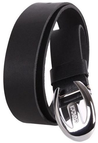 Кожаный мужской ремень Topgal 4 см черный, фото 1