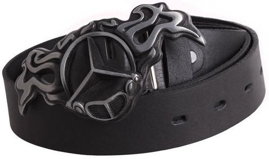 Кожаный мужской ремень Topgal 4 см, черный, фото 1