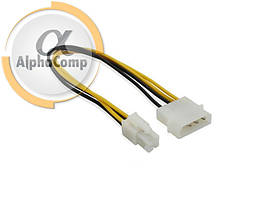 Кабель живлення MOLEX (m) -> 4pin CPU 0.2m