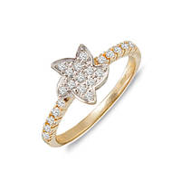 Золоте кільце з діамантами 0,54 карат