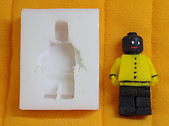 Молд силіконовий для мастики Лего чоловічок 4,7 см 3,7 см