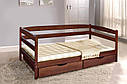 Ліжко односпальне дерев'яне з шухлядами Єва, фото 2