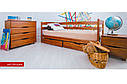 Ліжко односпальне дерев'яне з шухлядами Єва, фото 3