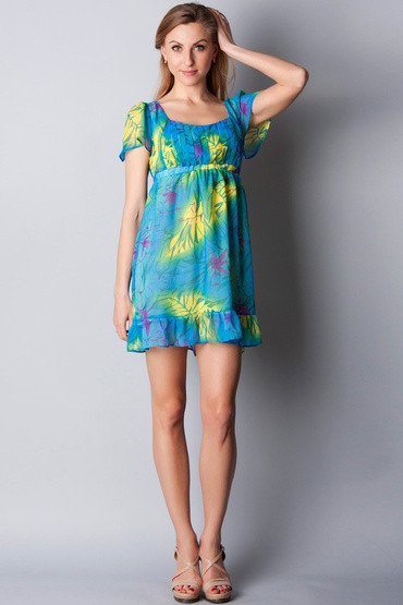 Літнє шифонове мініплаття