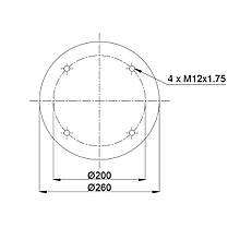 Пневмоподушках Meritor Weweler RML7023C2 (BLACKTECH)