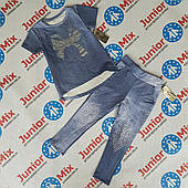 Костюм котоновий на дівчинку короткий рукав Angelina