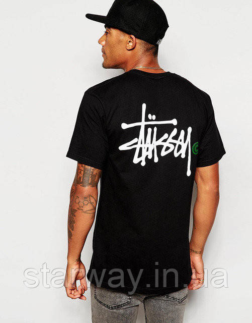 Стильна футболка з принтом stussy | різні кольори