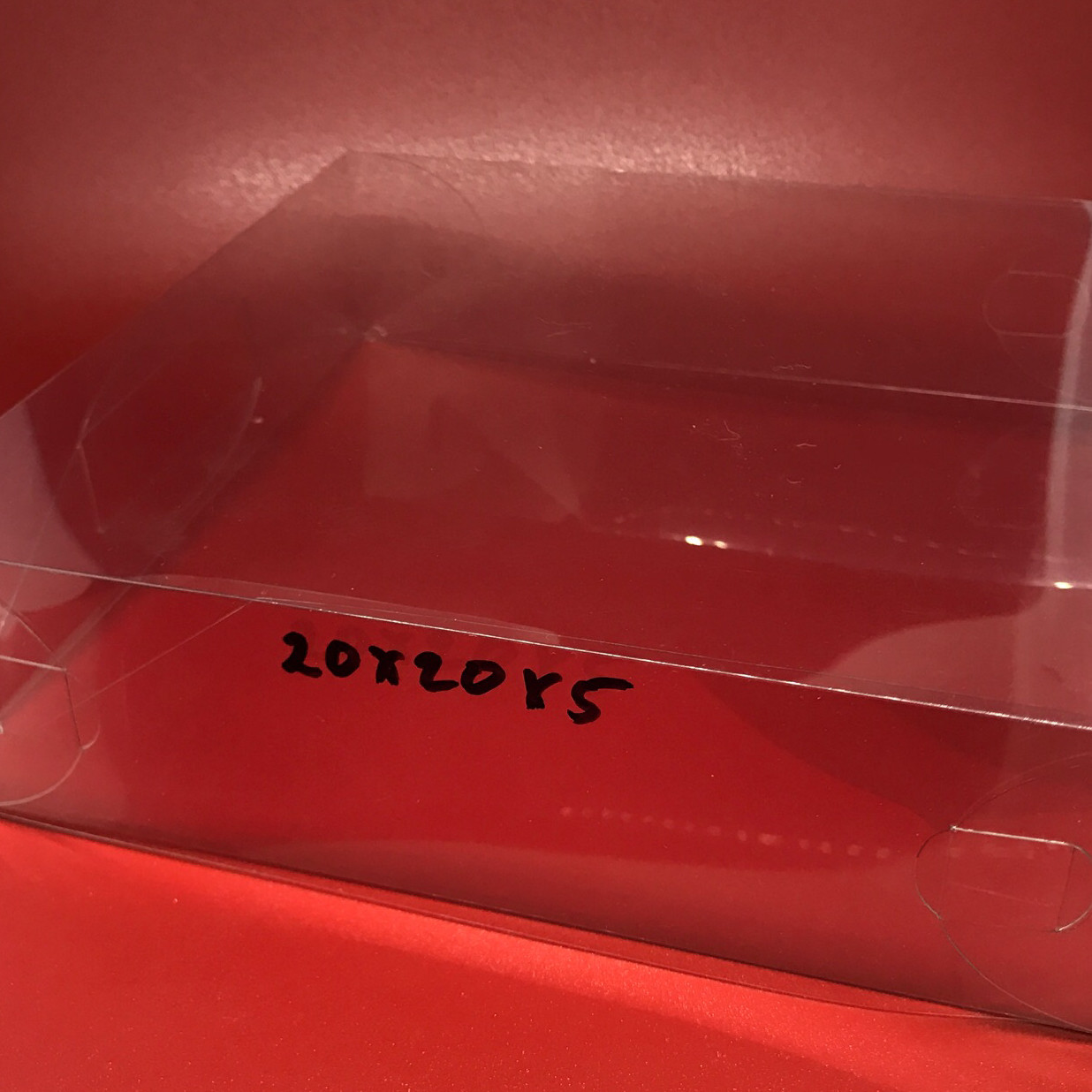 Коробки збірні прозорі пластикові 20 х 20 х 5 см 200 мкр 50 шт, фото 1