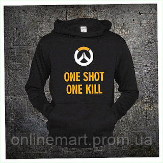 Fruit of the Loom Overwatch hoodie One Shot One Kill black S, 758BP3879A