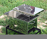 Коптильня з нержавійки з термометром (400х300х280), фото 4