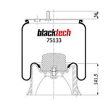 Пневмоподушках Granning зі склянкою RML75133CP3 (BLACKTECH)