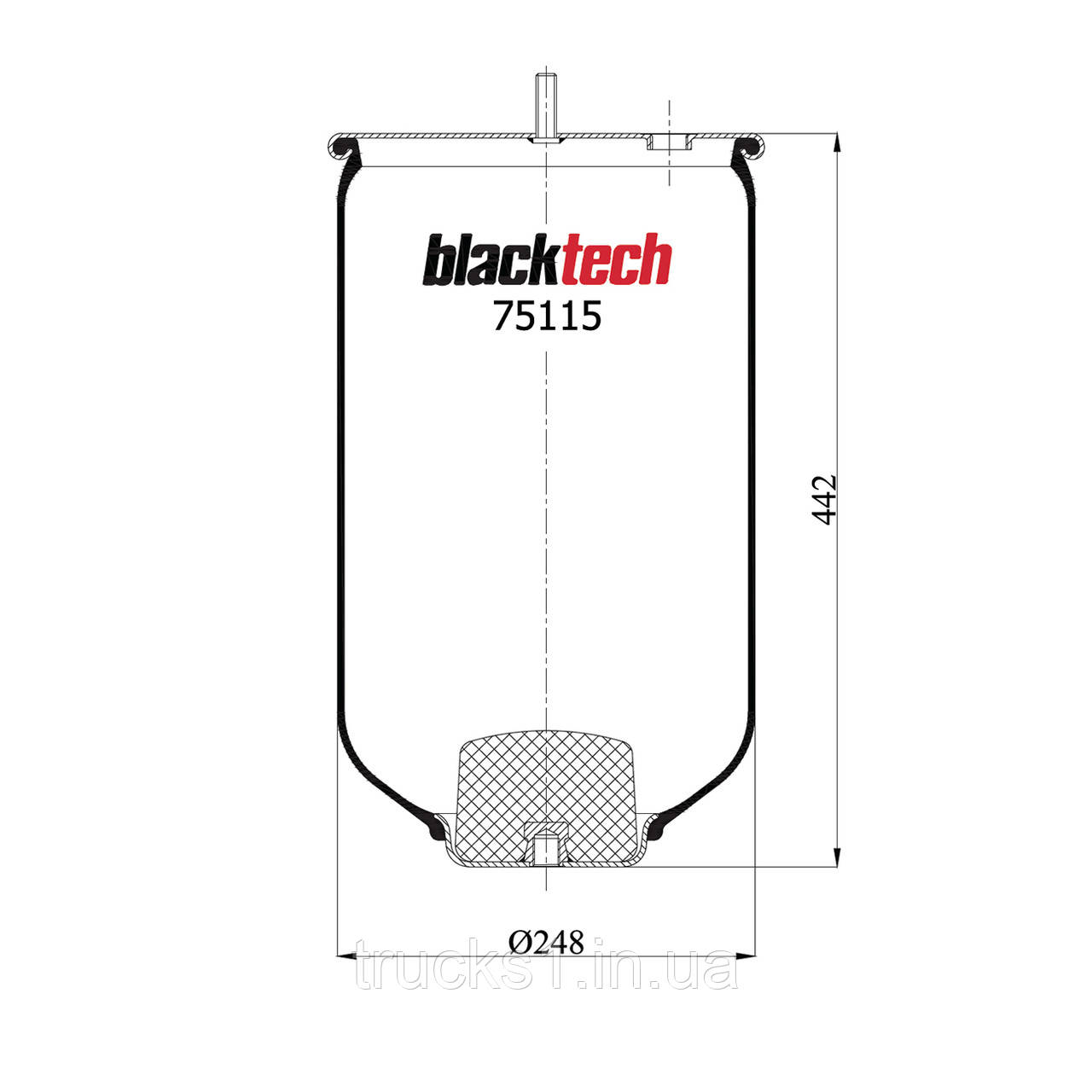 Пневмоподушка RML75115 (BLACKTECH)