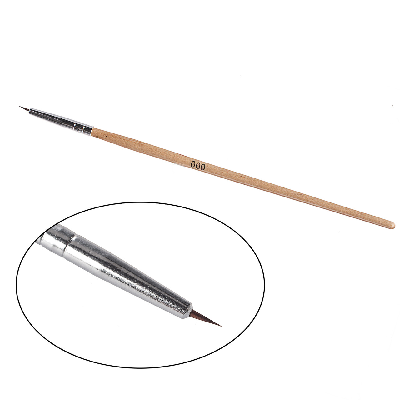 Пензлик для малювання, дерев'яна ручка #000