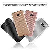 Карбоновый TPU чехол для Samsung A3 2017 A320.