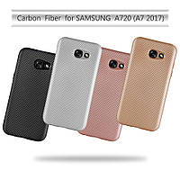 Карбоновый TPU чехол для Samsung A7 2017 A720.