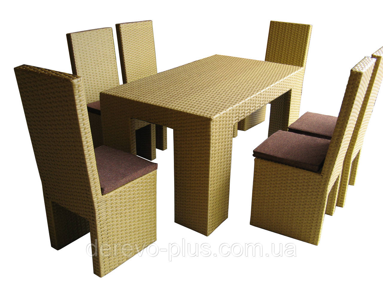 Комплект обідній з штучного ротанга №03-4333, фото 1