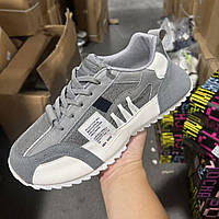 Мужские кроссовки Sneakers, повседневная обувь, кеды СЕРОГО цвета, размер 39 Код 00-0910