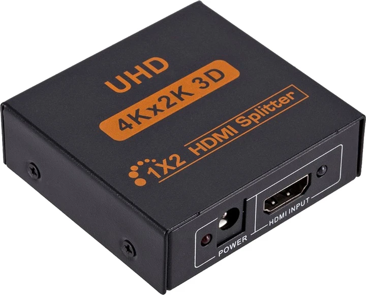 Сплиттер HDMI Dynаmode разветвитель активный 1 х 2 – 4Kх2К 1080P, БП 5В/2А, метал (HDMI Splitter 1×2), фото 1