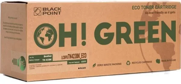 Чорнило для принтера Black Point OH! Green LCBPBTN423BK ECO (замінник TN-423BK) (LCBPBTN423BK_ECO), фото 1