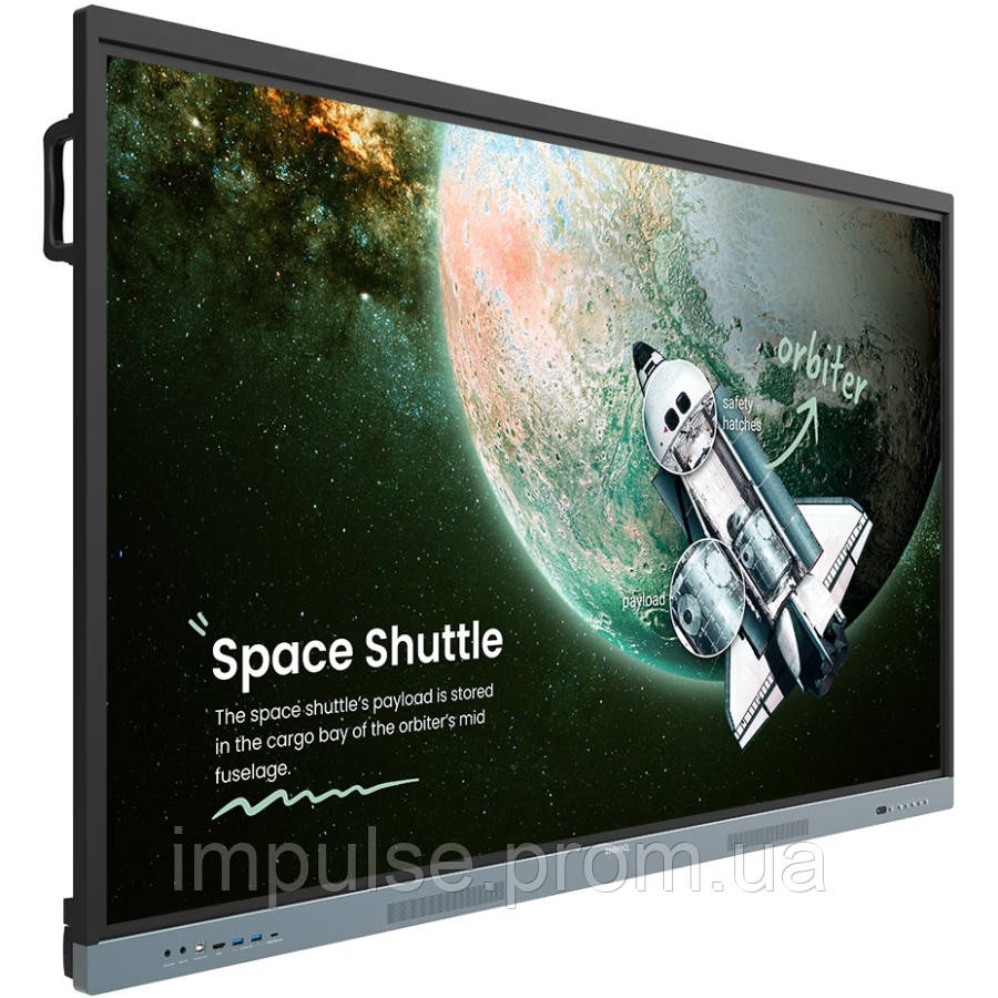 Інтерактивна панель 65" BenQ RE6504, IPS, UHD, 128Гб, колонки, кріплення, чорна impulse, фото 1