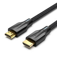 Кабель мультимедийный HDMI M to HDMI M 1.5m 8K cotton braided black Vention AAUBG sea