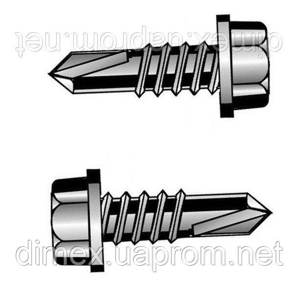Саморіз 4,8x16 з шестигранною головою, по металу, без шайби, (Швеція) - фото 1 - id-p241248653
