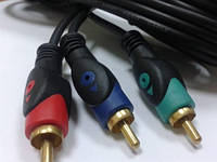 Шнур 3 RCA - 3 RCA Gold HQ 5.0 м