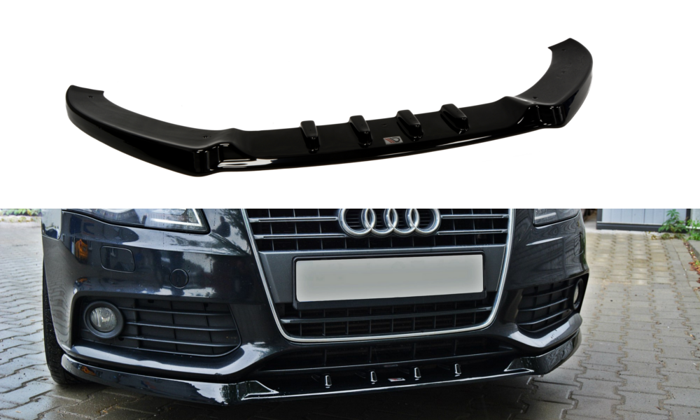 Спліттер Audi A4 B8 (07-11) елерон тюнінг обвіс (V1)