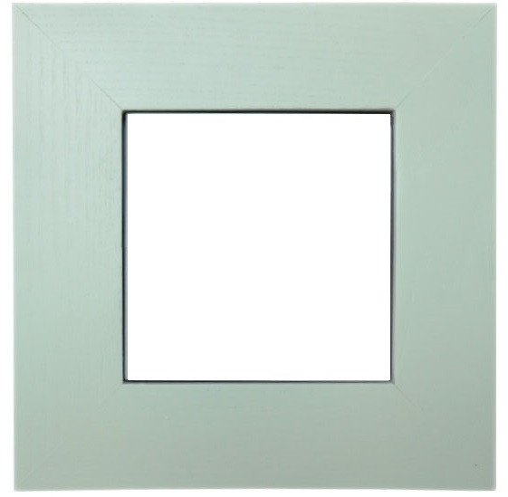 Біла керамічна Плитка у світлій рамці з натурального дерева (20х20 см), фото 1