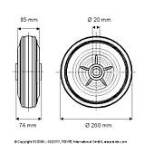 Колесо пневматичне 3.00-4 (260X85мм) для візка, фото 2