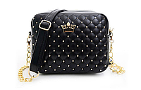 Женская Мини сумочка с короной черного цвета