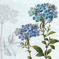 Декупажная салфетка Голубые цветы 6758