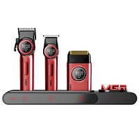 Профессиональный набор для барберов VGR Stepless Pro 3 in 1 RED sea