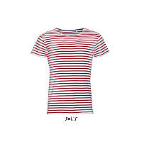 Чоловіча футболка з круглим коміром в смужку