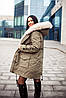 Парка з хутром фінського песця попелястого кольору, колір котону сірий, фото 7