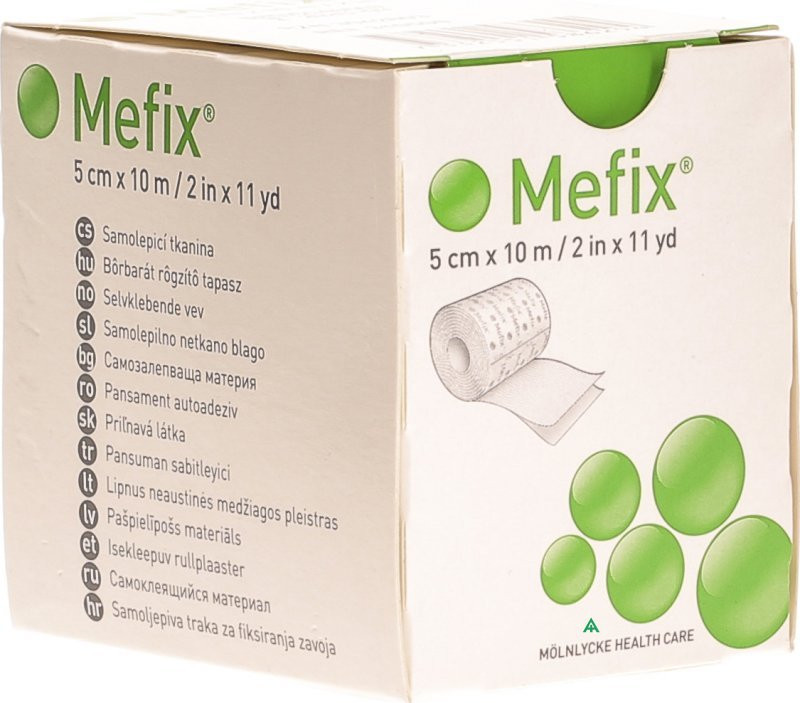 Mefix/Мікс — пластир фіксувальний 5 см х 10 м, фото 1