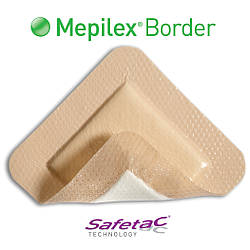 Mepilex Border/Мепілекс Бордер — самоклейна сорбційна пов'язка стерильна 12,5 х 12,5 см