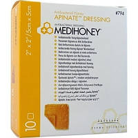 Medihoney Apinate Dressing (Са-Альгинат С Антибактериальным Медом). Размер 5 х 5 см.