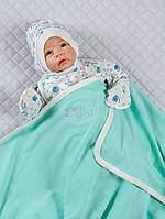 Покривало-плед "LARI" (ментол,інтерлок (90*90))