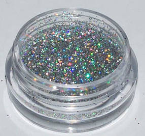 Пісок для декору нігтів ( срібло голографік), фото 3