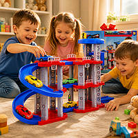 Іграшковий трек паркування Childrens Rail Car MH2004 Щенячий патруль 75 деталей 3 машинки