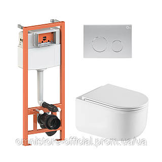 Готове рішення Qtap для ванної кімнати: підвісний унітаз Taurus Ultra Quiet 485×360×350 + комплект інсталяції