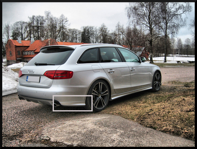 Ікла Audi A4 B8 (07-11) тюнінг обвіс дифузор заднього бампера