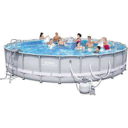 Bestway 56634 - круглий каркасний басейн Steel Power Frame 671х132 см, фото 1