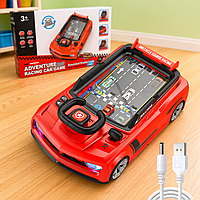 Детский автосимулятор + USB, 39х24х14 см, Racing Car 909E, Красный / Детский автотренажер / Гоночный симулятор для детей