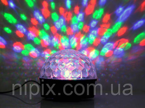 Світлодіодна дискокуля, міні проектор LED Light Party