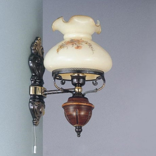 Бра RECCAGNI ANGELO A 2400/1 solid brass/wood