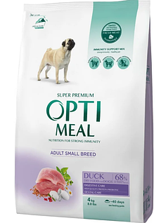 Корм Opti Meal для собак малых пород с Качкой 4 кг
